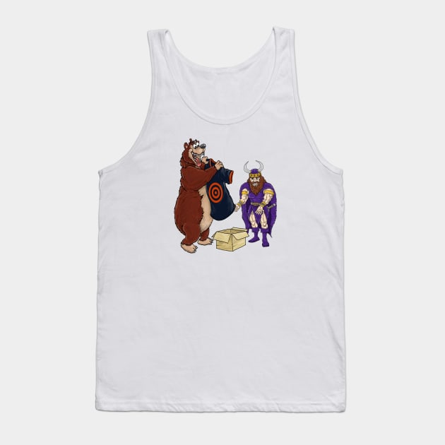 Minnesota Vikings Fans - Kings of the North vs Target Practice Cubbies Tank Top by JustOnceVikingShop